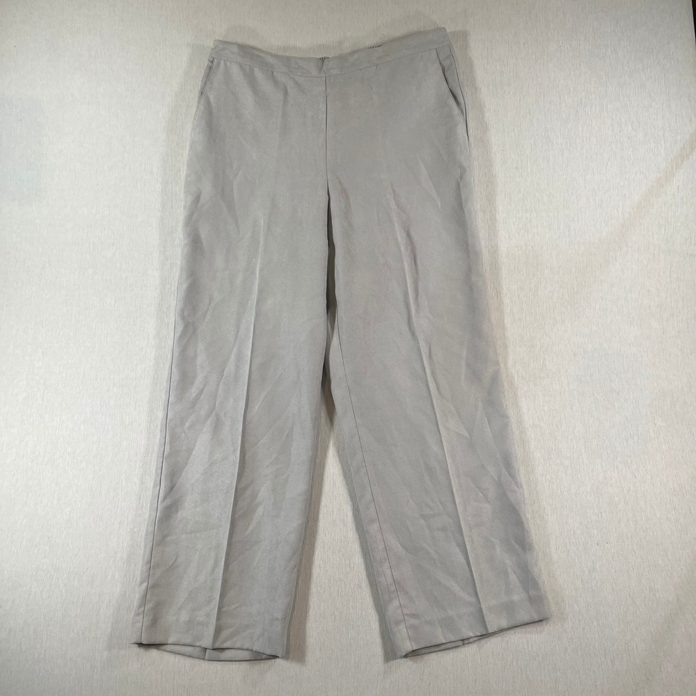 NEW Alfred Dunner Pull On Pants Petite 14P Northern Lights Silver 27" Inseam NWT